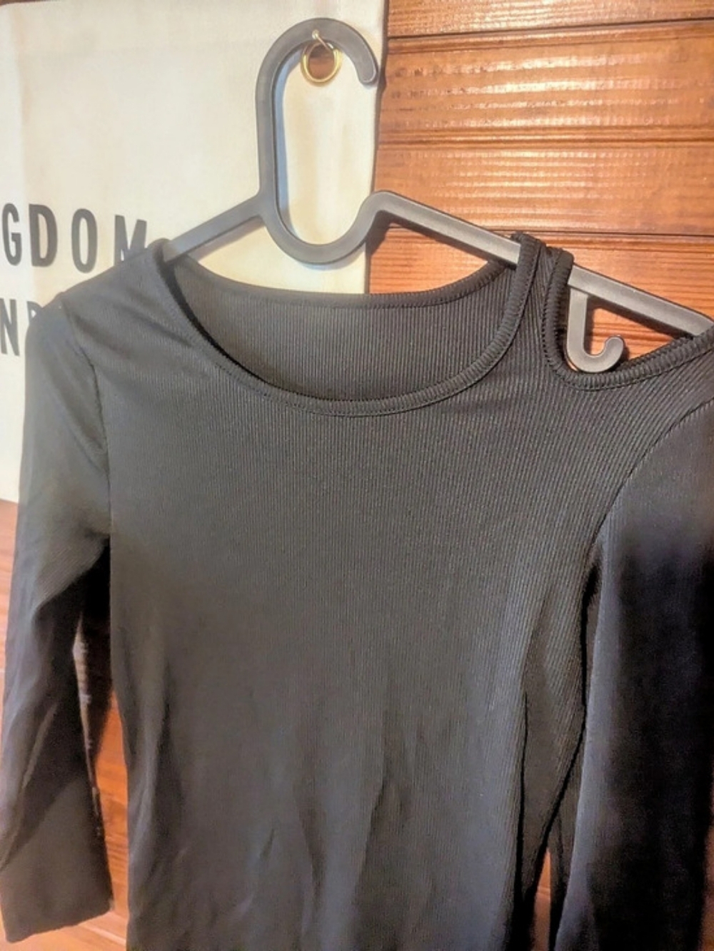 Tween Black Ribbed Mini Dress Size Large - Picture 2 of 4